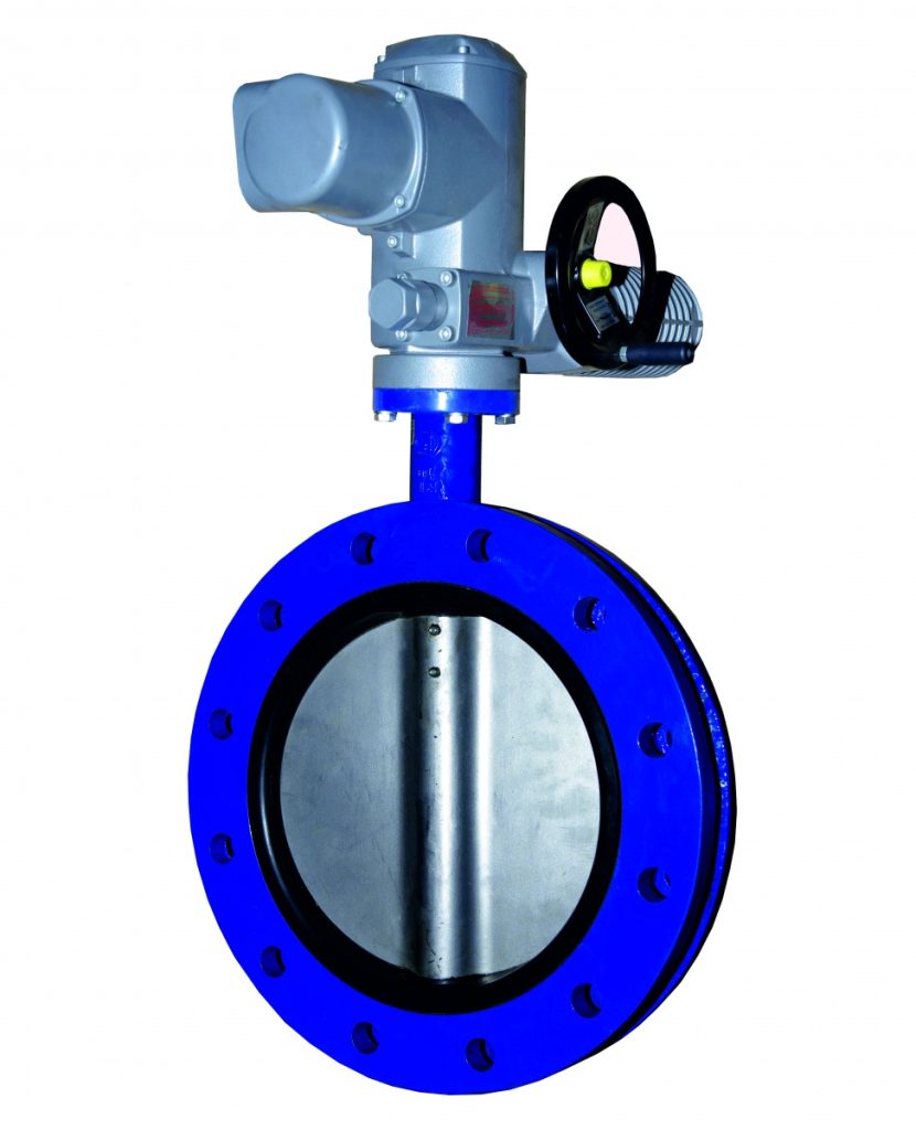 Valvola a farfalla concentrica flangiata con attuatore elettrico Art 4496SA